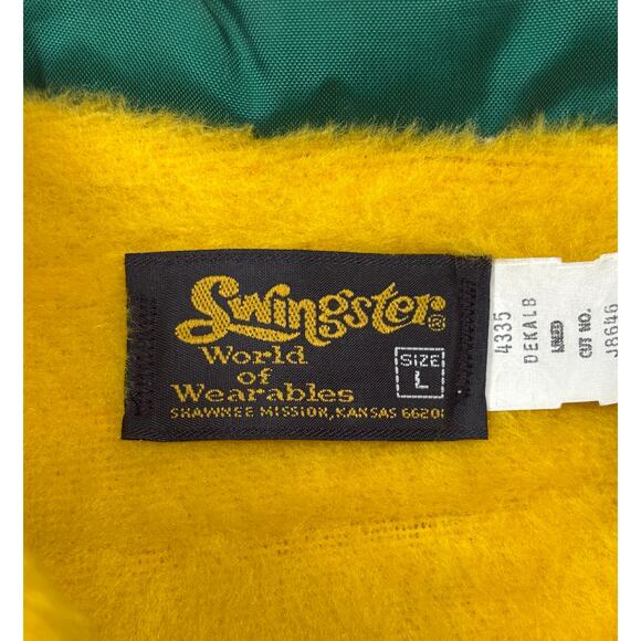 Vintage Dekalb Seed Co Fleece Lined Jacket Men's Large Green Front Snap Retro - Picture 6 of 11